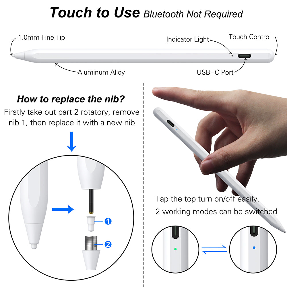 Pluma stylus para pantalla touch
